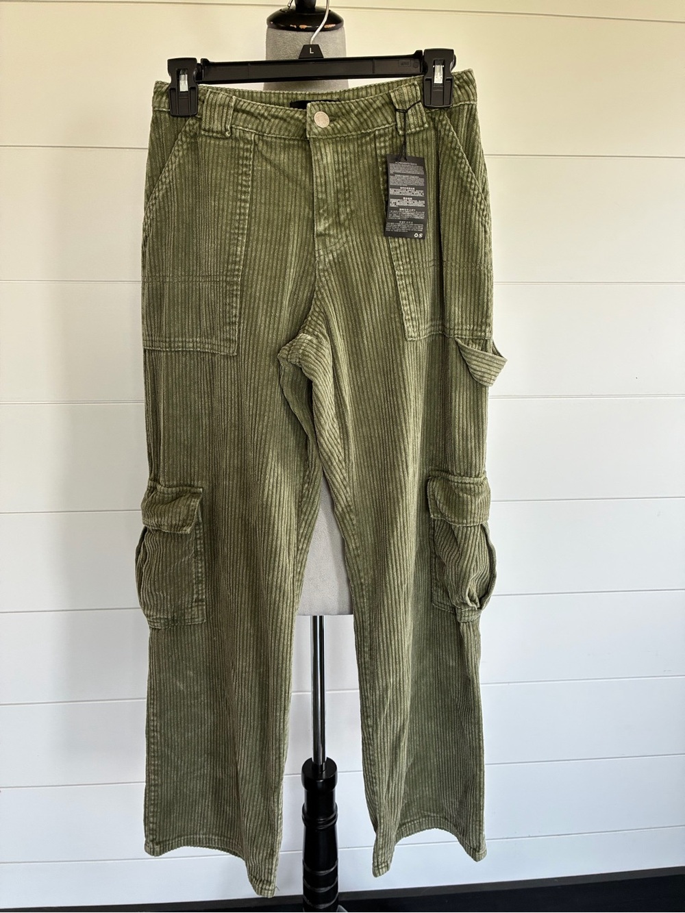 Forever 21 Olive Corduroy Cargo Pants for Women Sz XS NWT/0400